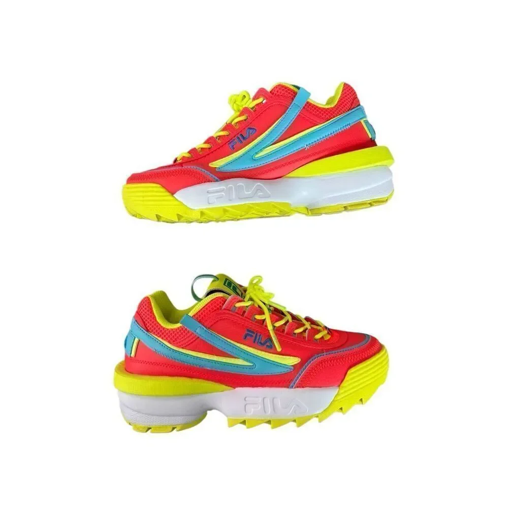 Fila Womens Multicolor Disruptor 2 EXP Mixed Media Sneaker Shoes Size 9.5